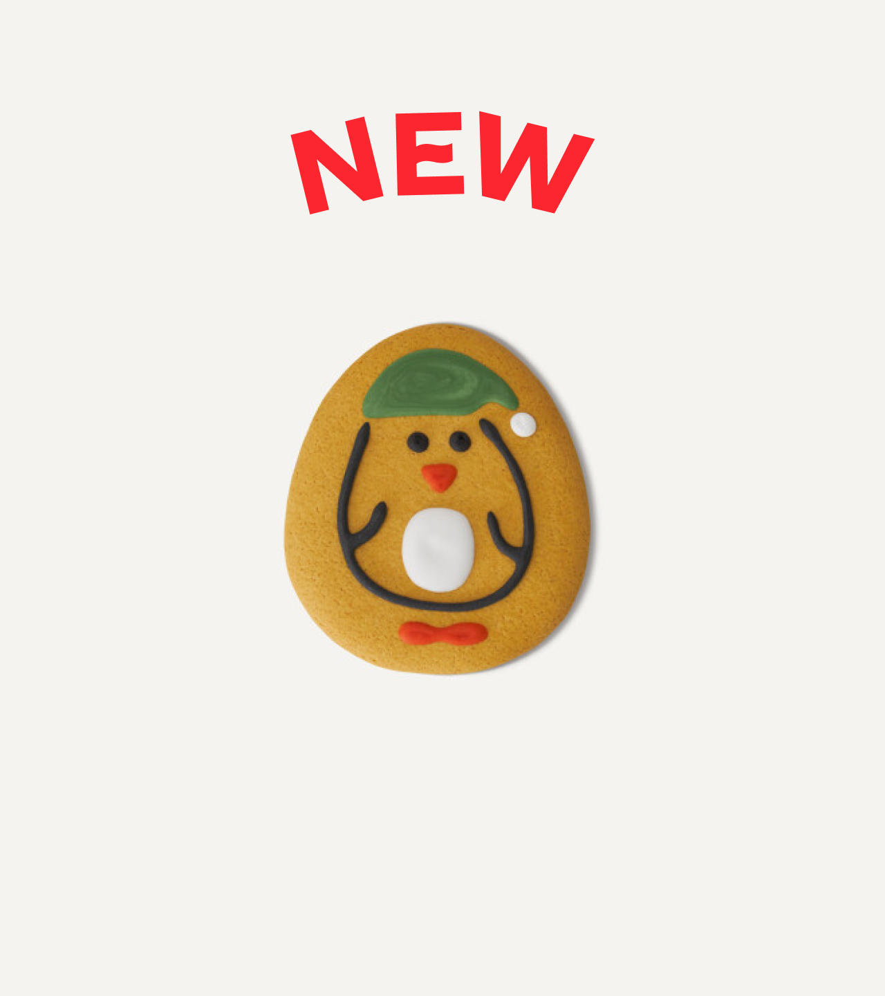 Iced Penguin Gingerbread Biscuit